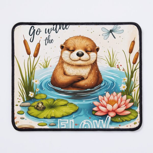 Item preview, Cute Sleeping Otter Watercolor | Cottagecore Nature Design designed and sold by Crimsonstudio82.