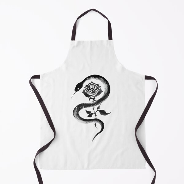 Item preview, Black Snake and Rose Tattoo Style Illustration designed and sold by ByKayaPrints.
