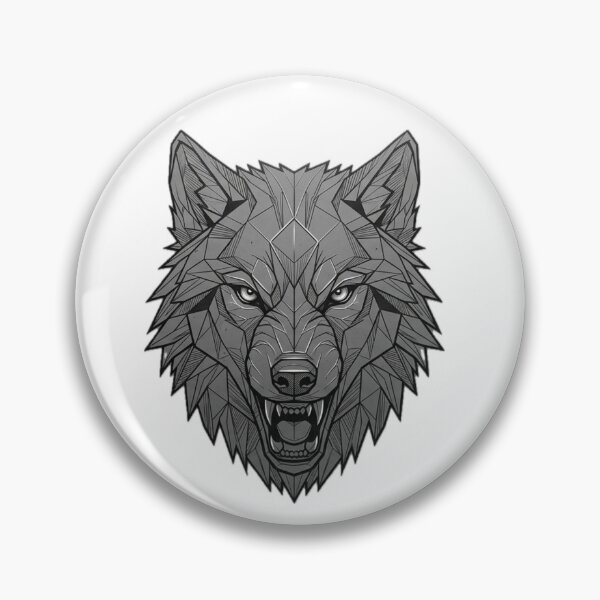 Item preview, Geometric Wolf Head Tribal Style Tattoo⁠ designed and sold by Dazura2015.