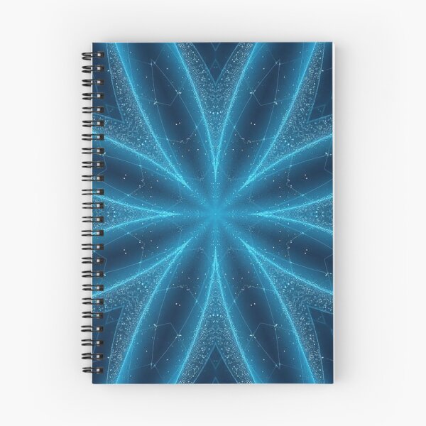 Item preview, Blue Neon Geometric Mandala Pattern designed and sold by IntelliMindDesigns.