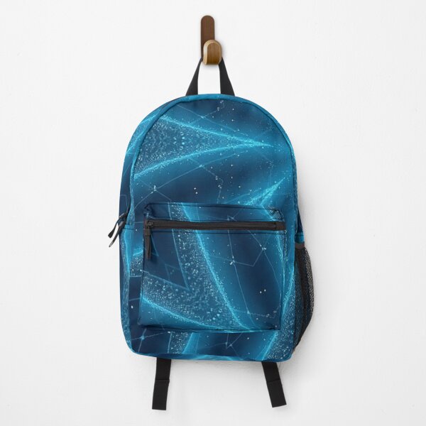 Item preview, Blue Neon Geometric Mandala Pattern designed and sold by IntelliMindDesigns.