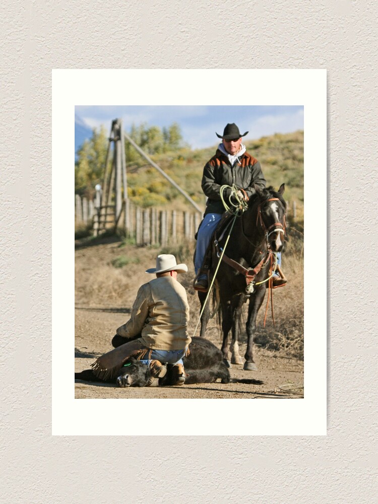 Alternate view of Checking the Calf Art Print