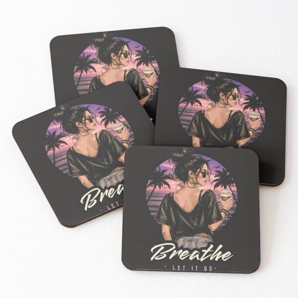 Item preview,  Breathe and Let It Go – Boho Sunset Woman Retro Design (Purple) designed and sold by All-About-Life.