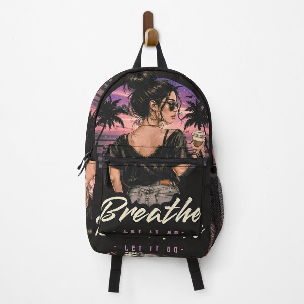 Item preview,  Breathe and Let It Go – Boho Sunset Woman Retro Design (Purple) designed and sold by All-About-Life.