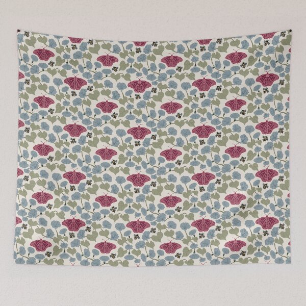 Item preview, Garden Reverie Butterfly & Bee Floral Pattern designed and sold by wildridgestudio.