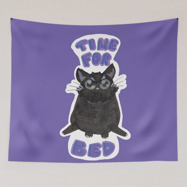 Item preview, Black Cat Go To Bed designed and sold by TheMuseMirage.