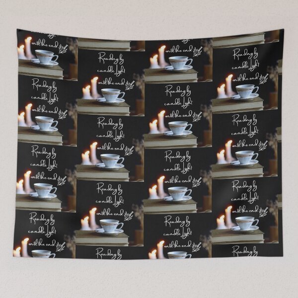 Item preview, Reading by candle light until the end Dark Academia Quote designed and sold by WildWoodlandWitch.