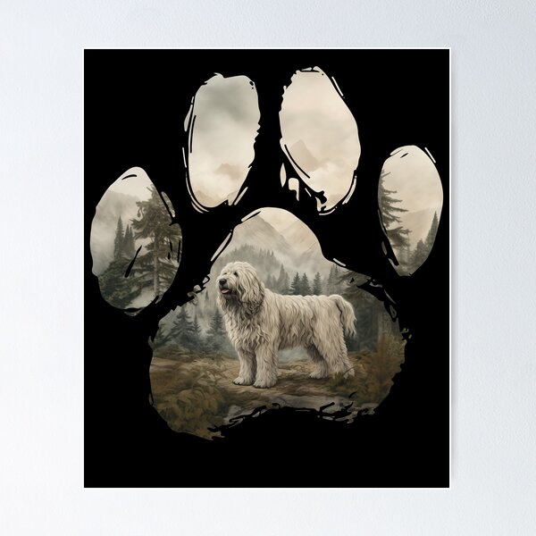 Item preview, Funny Komondor Paw Foggy Mountain Tree Mom Dad Kids designed and sold by rafaeltto.