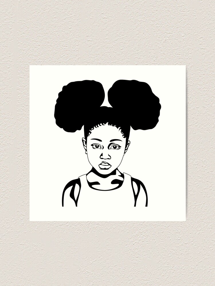 Baby Girl Black Dreads Afro Hairstyle African American Woman Classy Glamour Nubian Princess Queen Diva Art Print By Designsbyaymara Redbubble