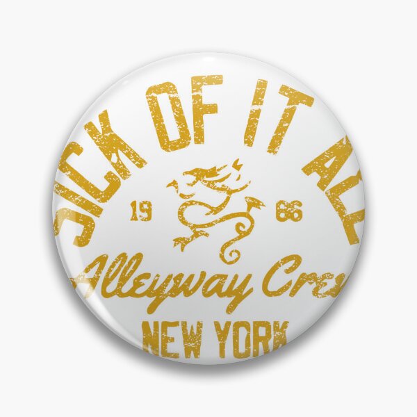 Item preview, Sick Of It All Alleyway Crew New York 1986 Distressed Emblem designed and sold by Phillipsbt.
