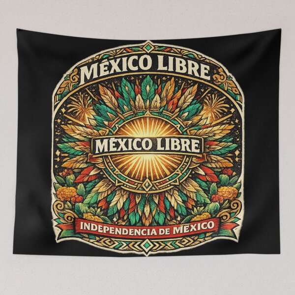 Item preview, México Libre | Independencia de México Vintage Patriotic Sunburst Graphic T-Shirt designed and sold by irfanshikh.