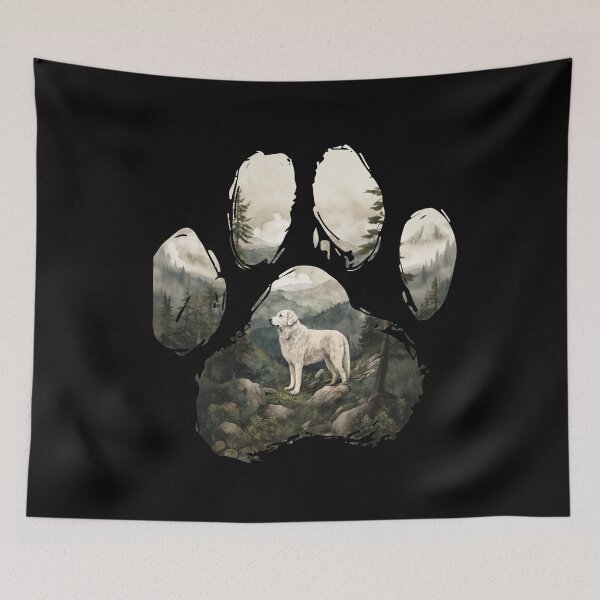 Item preview, Funny Kuvasz Paw Foggy Mountain Tree Mom Dad Kids designed and sold by rafaeltto.