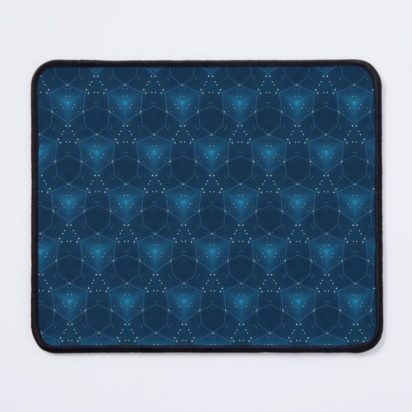 Item preview, Blue Neon Hexagonal Geometric Pattern designed and sold by IntelliMindDesigns.