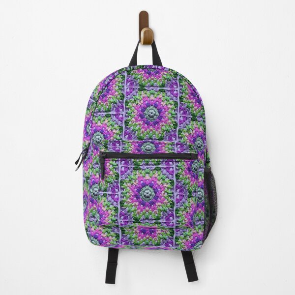 Item preview, Granny Square Crochet Pattern Seventies Retro Pastel-Blue Lilac designed and sold by taiche.