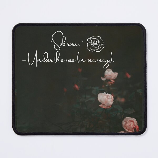 Item preview, Sun Rosa Pink Roses Dark Academia Quote Dark Botanical designed and sold by WildWoodlandWitch.