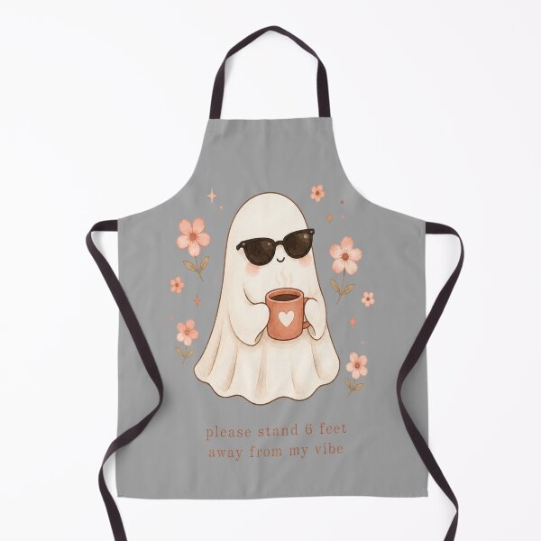 Item preview, Please Stand 6 Feet Away From My Vibe - Cute Ghost designed and sold by DesignByHarun.