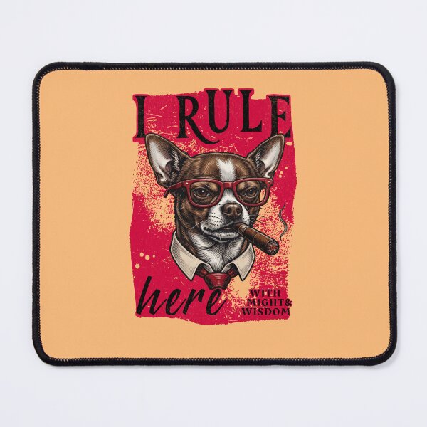Item preview, Brown & White Chihuahua Boss Design – Funny Brown & White Chihuahua with Cigar Mafia Style Gift designed and sold by PixelsPaws.