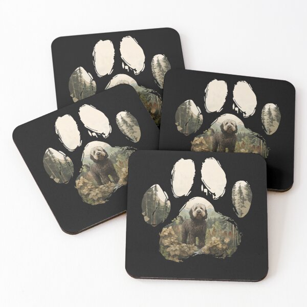 Item preview, Funny Labradoodle Paw Foggy Mountain Tree Mom Dad Kids designed and sold by rafaeltto.