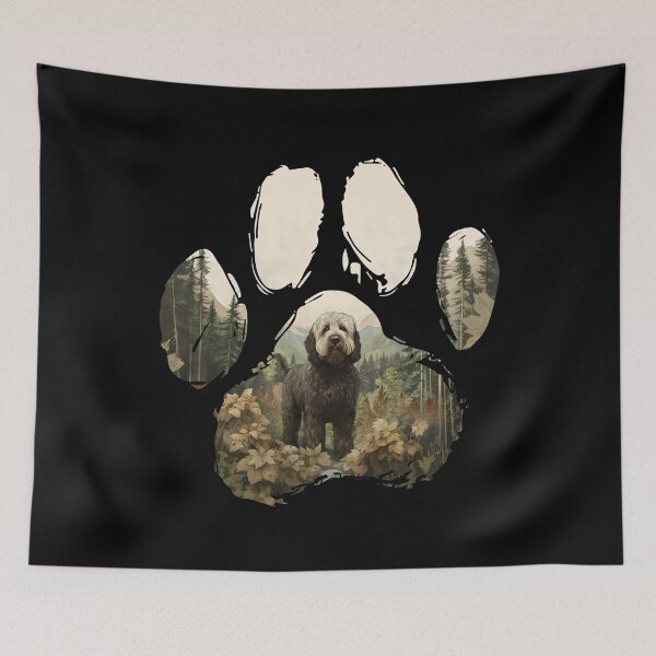 Item preview, Funny Labradoodle Paw Foggy Mountain Tree Mom Dad Kids designed and sold by rafaeltto.