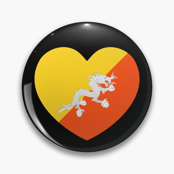Item preview, Bhutan Flag Heart BT designed and sold by shitpostee.