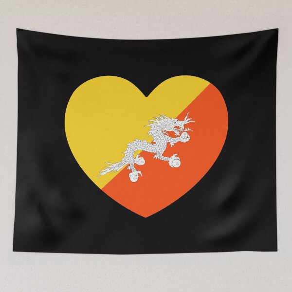 Item preview, Bhutan Flag Heart BT designed and sold by shitpostee.