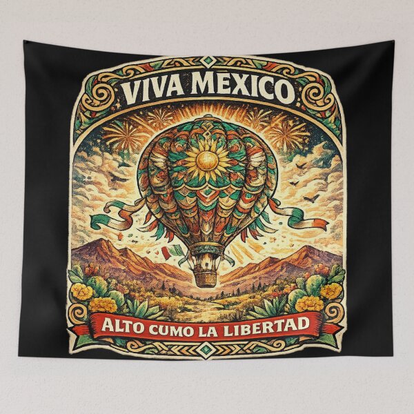 Item preview, Viva México Alto Como La Libertad | Mexican Hot Air Balloon Independence Day Design designed and sold by irfanshikh.