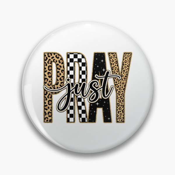Item preview, Just Pray Leopard Print And Checkerboard Christian Faith Typography designed and sold by raedattia.