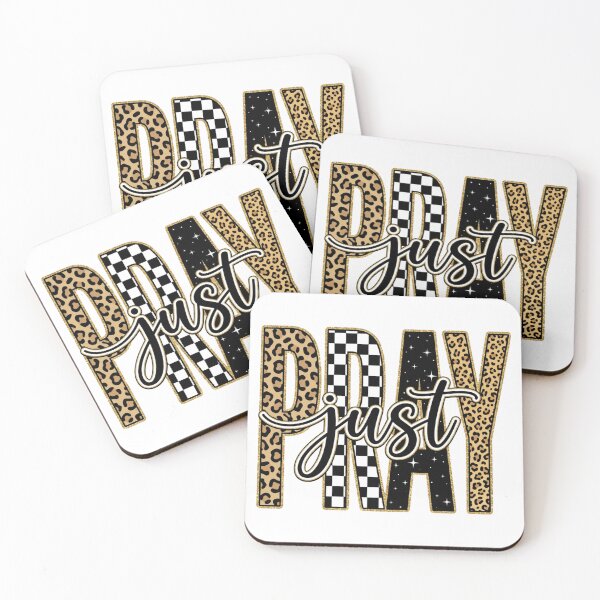 Item preview, Just Pray Leopard Print And Checkerboard Christian Faith Typography designed and sold by raedattia.