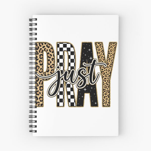 Item preview, Just Pray Leopard Print And Checkerboard Christian Faith Typography designed and sold by raedattia.