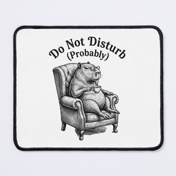 Item preview, Do Not Disturb Probably Funny Capybara T-Shirt | Relaxing Coffee Capybara Graphic Tee designed and sold by StickerNestYou.