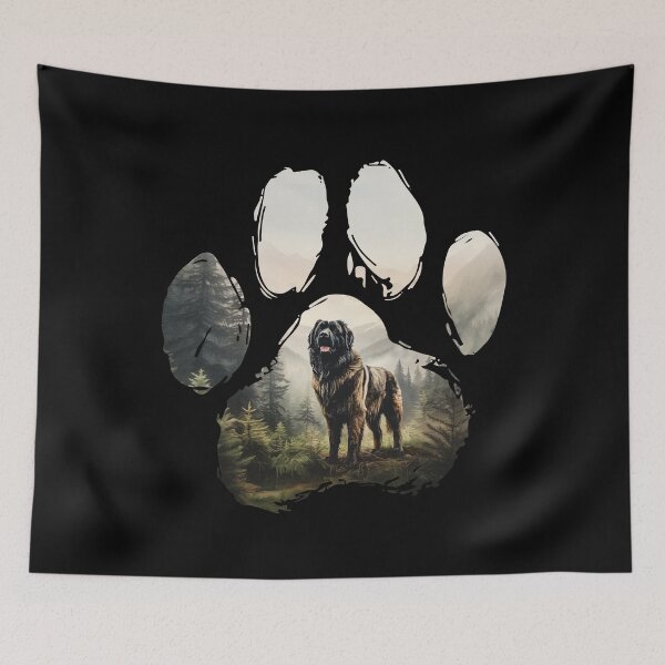 Item preview, Funny Leonberger Paw Foggy Mountain Tree Mom Dad Kids designed and sold by rafaeltto.