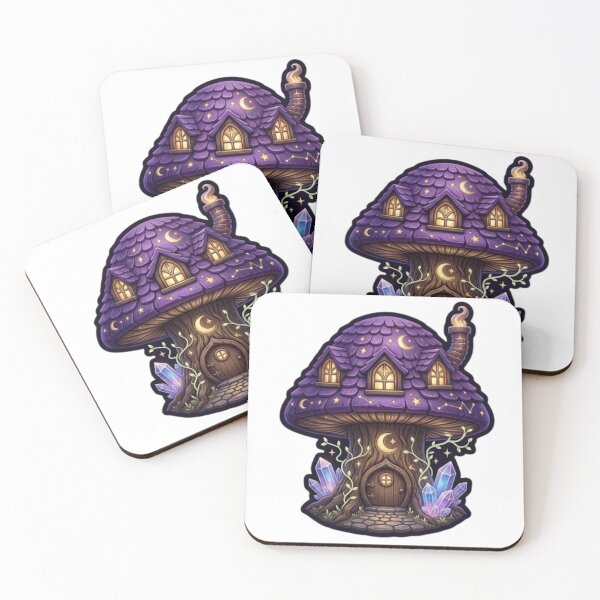 Item preview, 3D Celestial Mushroom House Magical Whimsical Sticker designed and sold by MonaRose_Art.