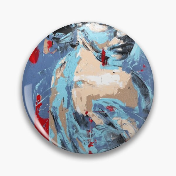 Item preview, Fragmented Elegance Abstract Woman Portrait in Red and Blue designed and sold by OmerValiquet.