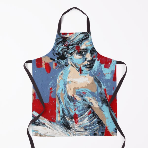 Item preview, Fragmented Elegance Abstract Woman Portrait in Red and Blue designed and sold by OmerValiquet.