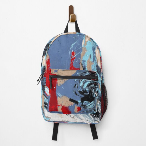 Item preview, Fragmented Elegance Abstract Woman Portrait in Red and Blue designed and sold by OmerValiquet.