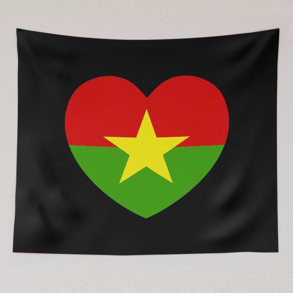 Item preview, Burkina Faso Flag Heart BF designed and sold by shitpostee.