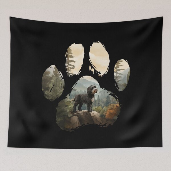 Item preview, Funny Lowchen Paw Foggy Mountain Tree Mom Dad Kids designed and sold by rafaeltto.