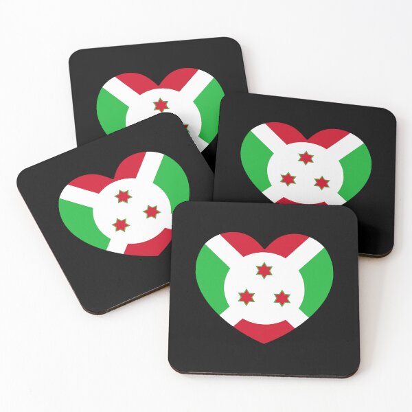 Item preview, Burundi Flag Heart BI designed and sold by shitpostee.