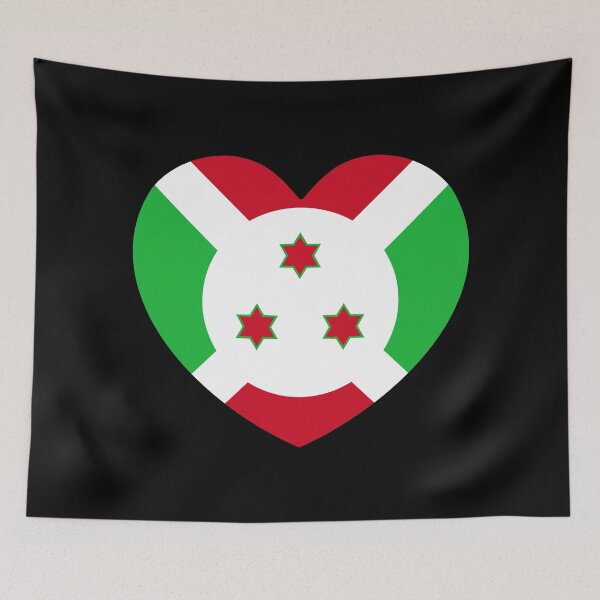 Item preview, Burundi Flag Heart BI designed and sold by shitpostee.