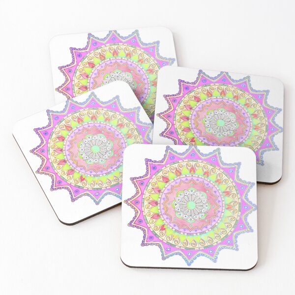 Item preview, Vibrant Colorful Pastel Boho Mandala Pattern designed and sold by beoldfashioned.