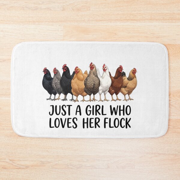 Item preview, Just A Girl Who Loves Her Flock Funny Chicken Lover Graphic Tee designed and sold by StickerNestYou.