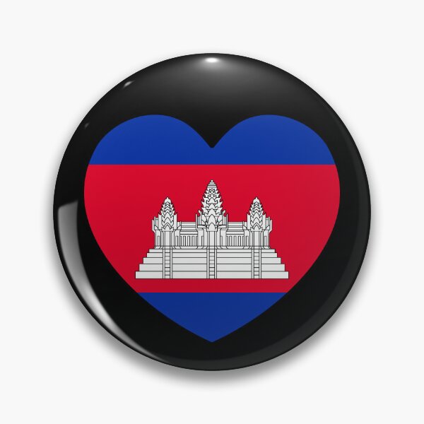 Item preview, Cambodia Flag Heart KH designed and sold by shitpostee.