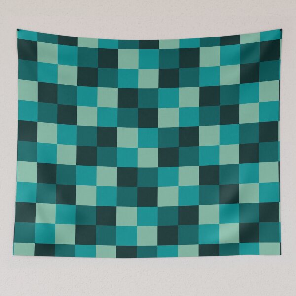 Item preview, Tonal Teal checkerboard designed and sold by StefanStudioArt.