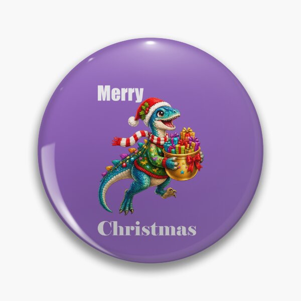 Item preview, Festive Velociraptor Carrying Gift Pot Preschool Christmas Dinosaur designed and sold by annenambiro.