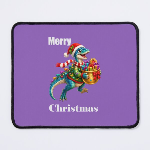 Item preview, Festive Velociraptor Carrying Gift Pot Preschool Christmas Dinosaur designed and sold by annenambiro.