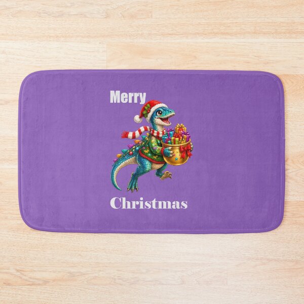 Item preview, Festive Velociraptor Carrying Gift Pot Preschool Christmas Dinosaur designed and sold by annenambiro.
