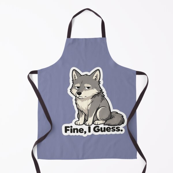 Item preview, Fine, I Guess. Funny Gray Wolf Meme | Relatable Wolf Sticker Design designed and sold by BabyStark.
