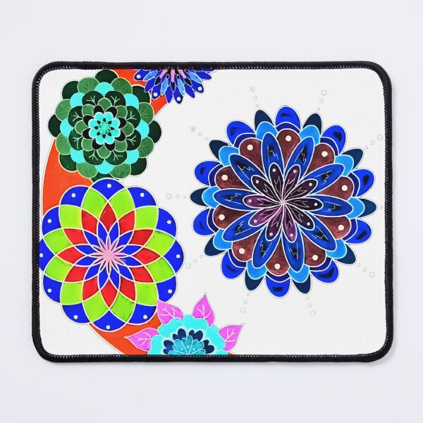 Item preview, Floral Crescent Moon Mandala Art designed and sold by beoldfashioned.