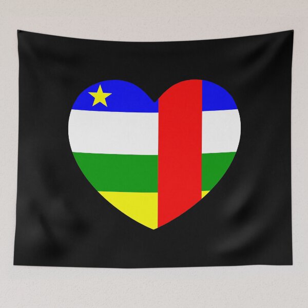 Item preview, Central African Republic Flag Heart CF designed and sold by shitpostee.