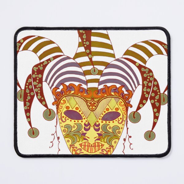 Item preview, Vintage Jester Carnival Mask Art designed and sold by beoldfashioned.